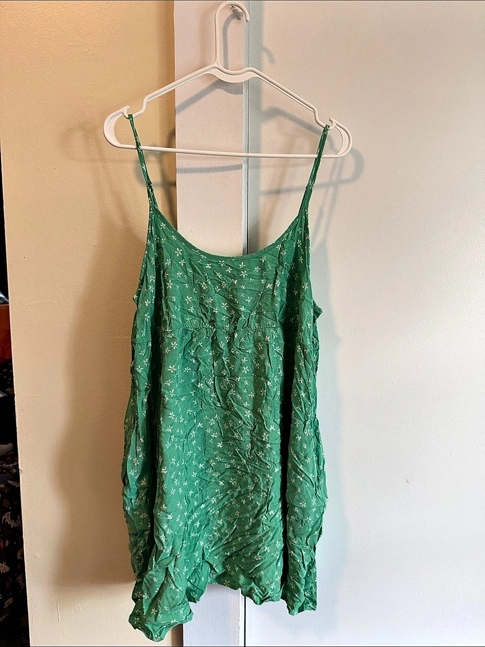 wild fable Floral Camisole sun dress in Green & White Size XL Like New